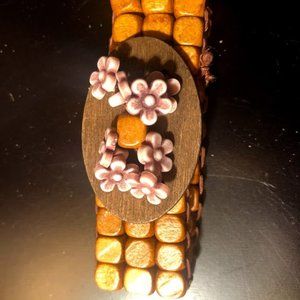 Wood stretch bracelet